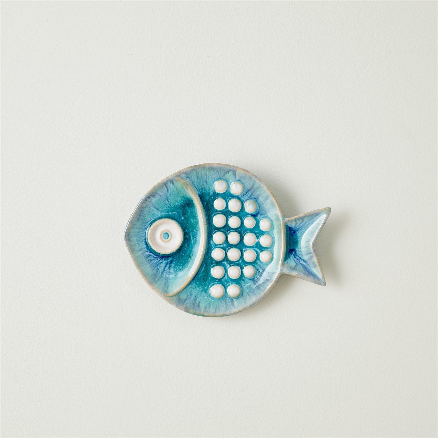 Blue Fish Plate-Global Views-GVSA-8.80732-Decorative ObjectsS-3-France and Son