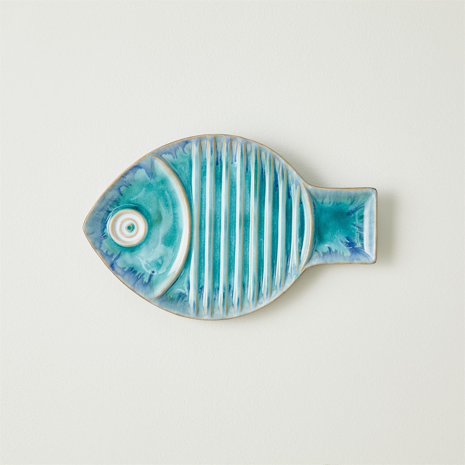 Blue Fish Plate-Global Views-GVSA-8.80733-Decorative ObjectsM-4-France and Son
