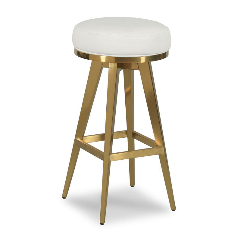 Capri Counter Stool-Woodbridge Furniture-WOODB-7537-M12-Stools & OttomansPolished Brass-2-France and Son