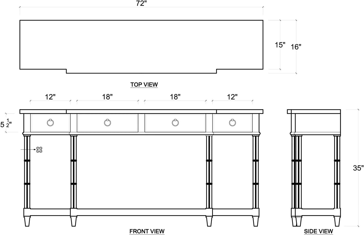 Farringdon Large Console-Bramble-BRAM-76442FRW-Console Tables-4-France and Son