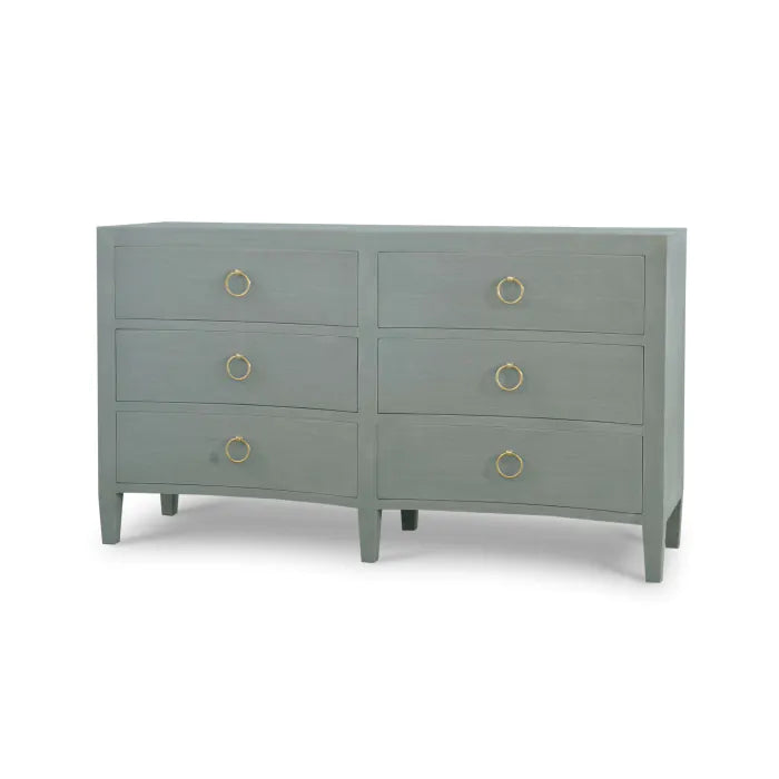 Mornington Linen Wrapped 6 Drawer Dresser-Bramble-BRAM-76585FPBE-Dressers-1-France and Son