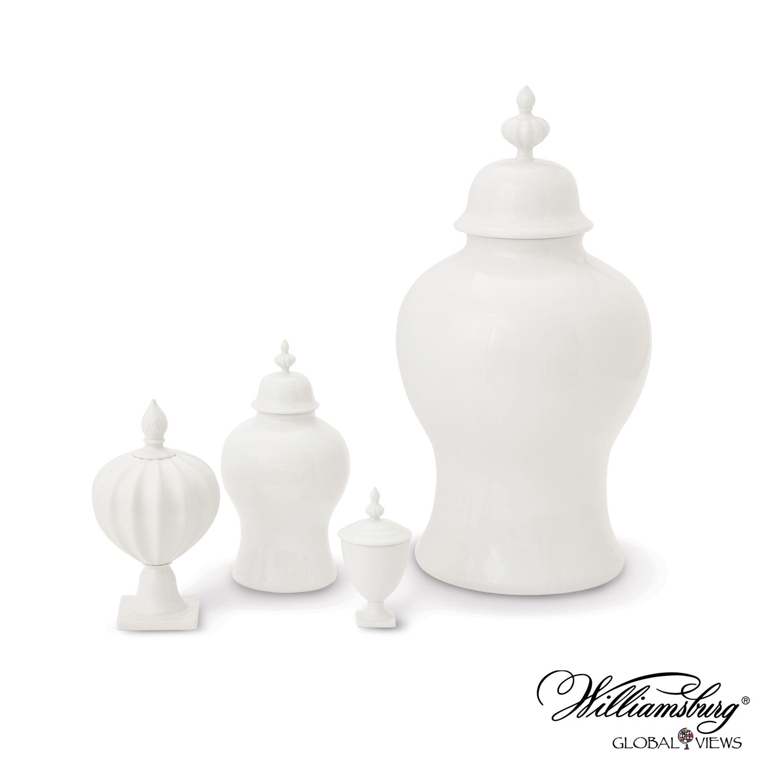 Beaufort Mini Urn-Global Views-GVSA-4.80111-Decorative ObjectsWhite-2-France and Son