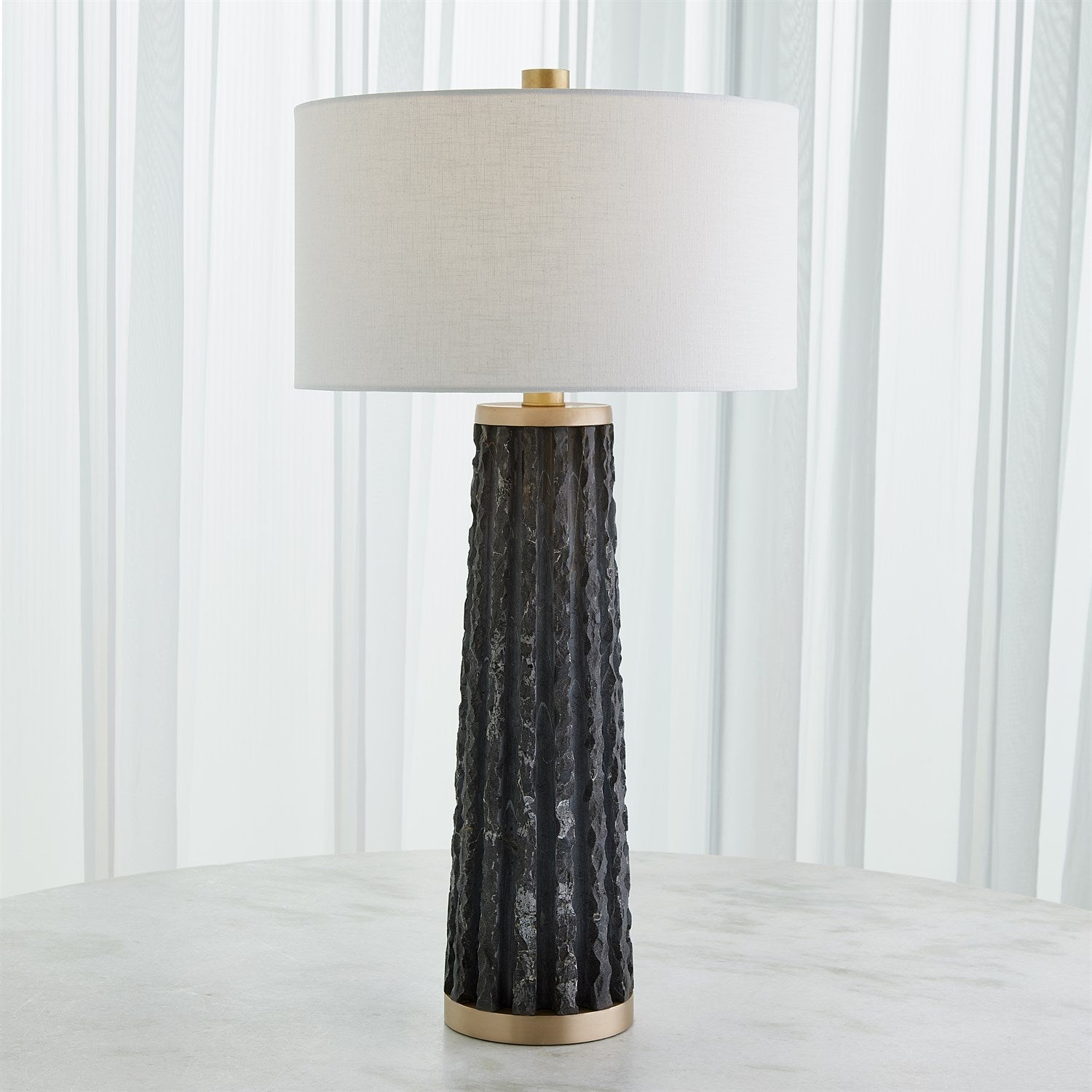Quarry Table Lamp-Global Views-GVSA-7.91640-Table LampsWhite Marble-10-France and Son