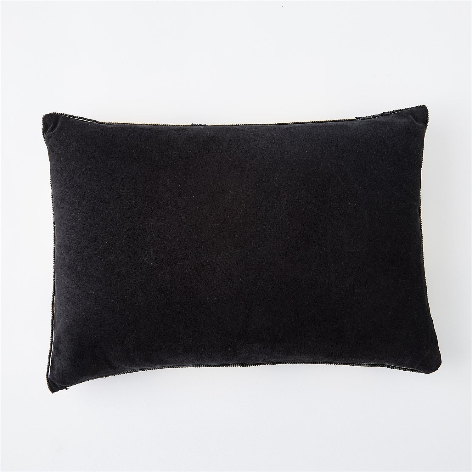 Puzzle Beaded Lumbar Pillow-Global Views-GVSA-7.91646-PillowsBlack on White-6-France and Son