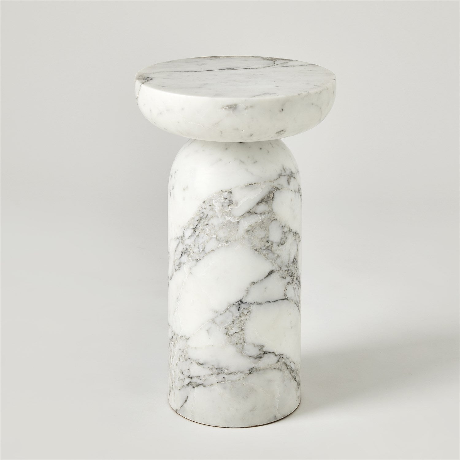 Tumble Accent Table-Global Views-GVSA-7.91642-Side TablesArbescato White Marble-2-France and Son