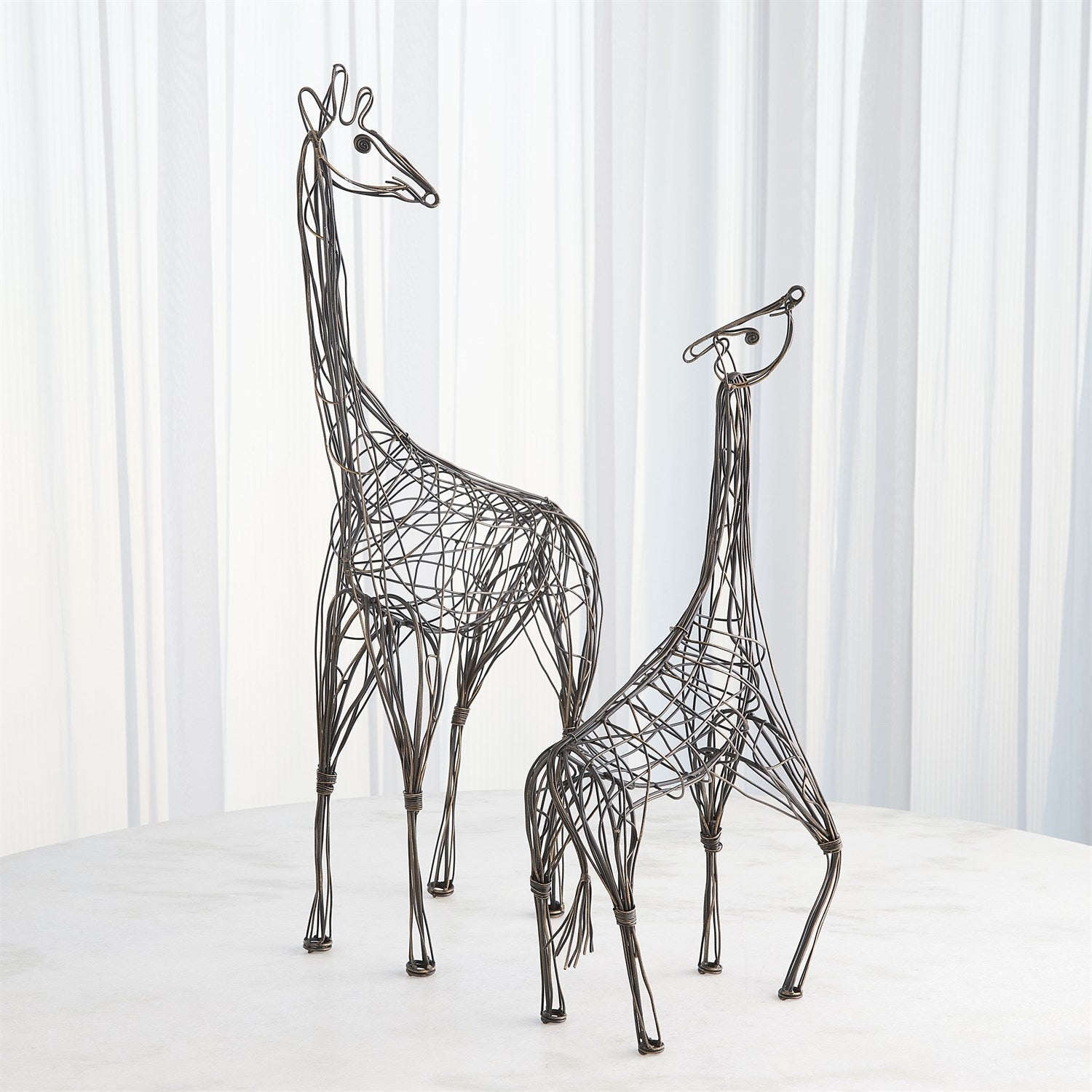 Wire Giraffe - Bronze-Global Views-GVSA-7.80719-Decorative ObjectsLg-2-France and Son