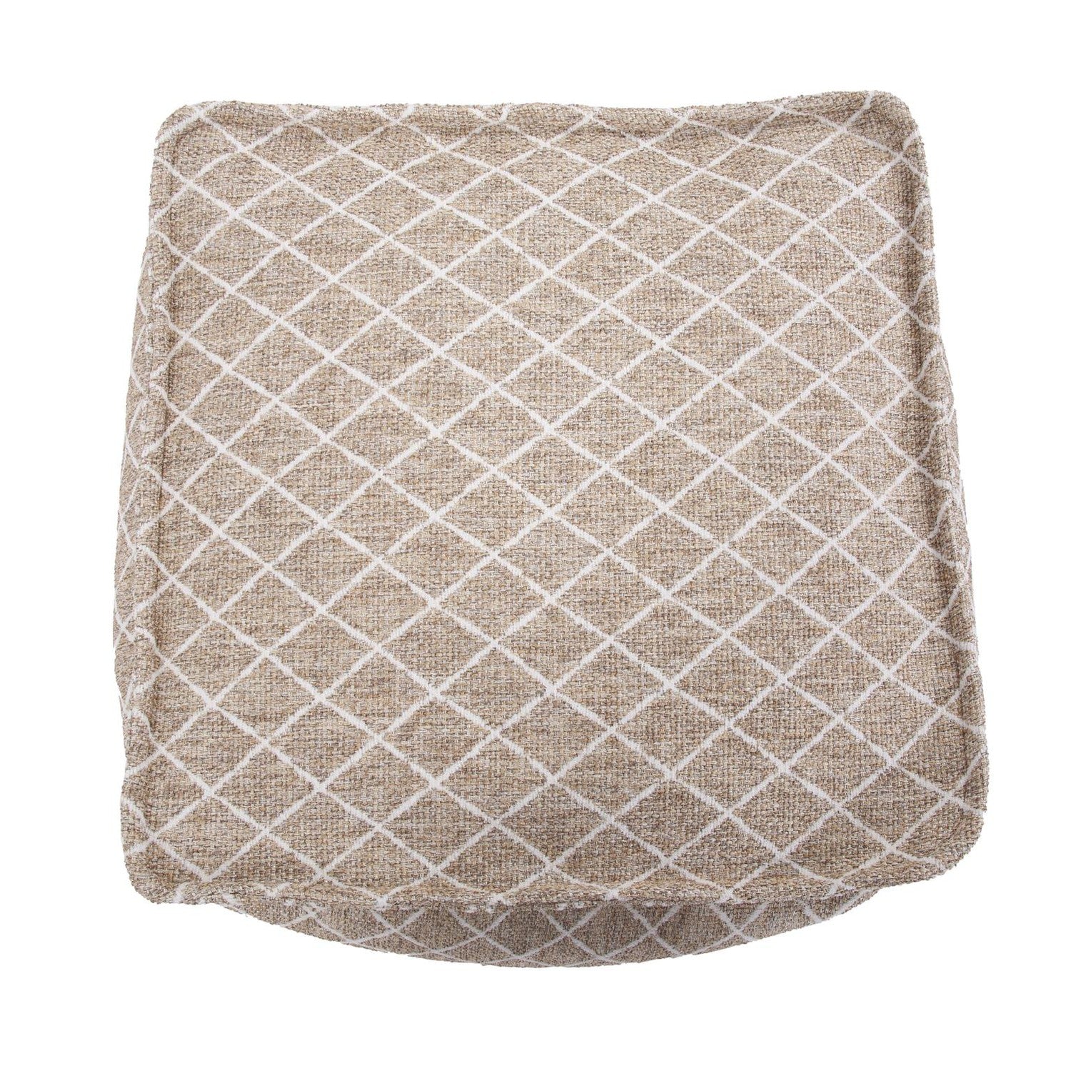 Square Pouf Grille-The Howard Elliott Collection-HOWARD-873-1133-Stools & OttomansNatural-4-France and Son