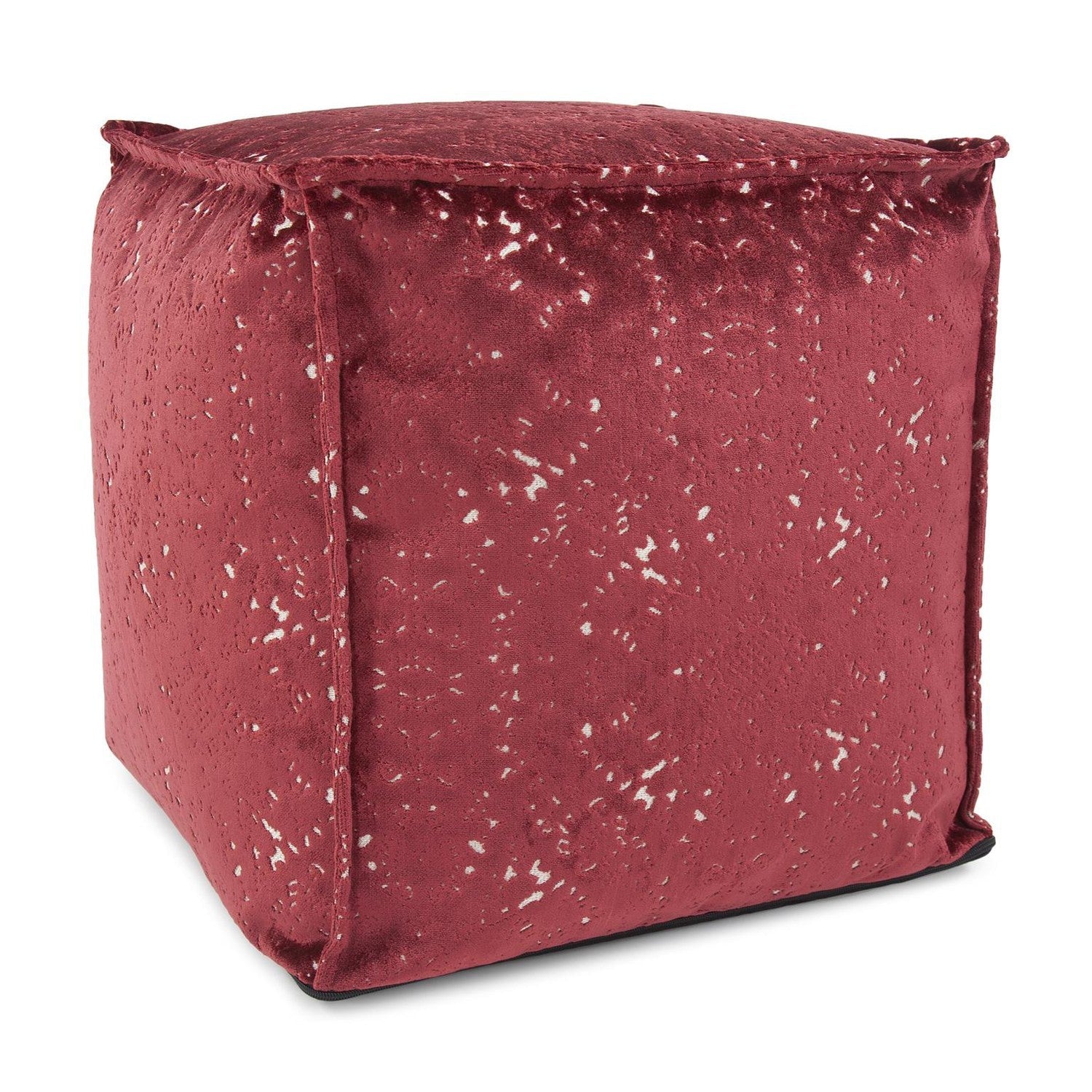 Square Pouf-The Howard Elliott Collection-HOWARD-873-1249-Stools & OttomansRuby-7-France and Son