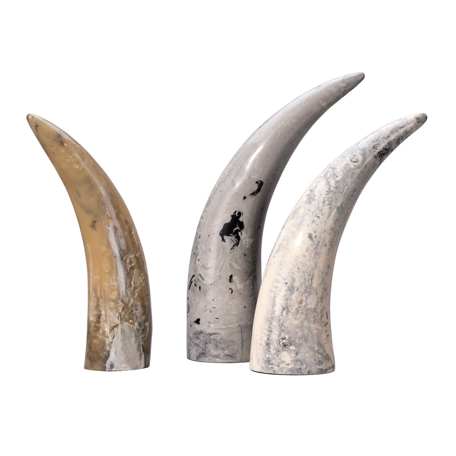 Varigated Horn Decorative Objects-Jamie Young-JAMIEYO-7VARI-OBGR-Decorative Objects-1-France and Son