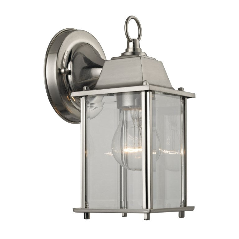 Cotswold 9'' High 1-Light Outdoor Sconce - Brushed Nickel-Elk Home-ELK-9231EW/80-Outdoor Wall Sconces-1-France and Son