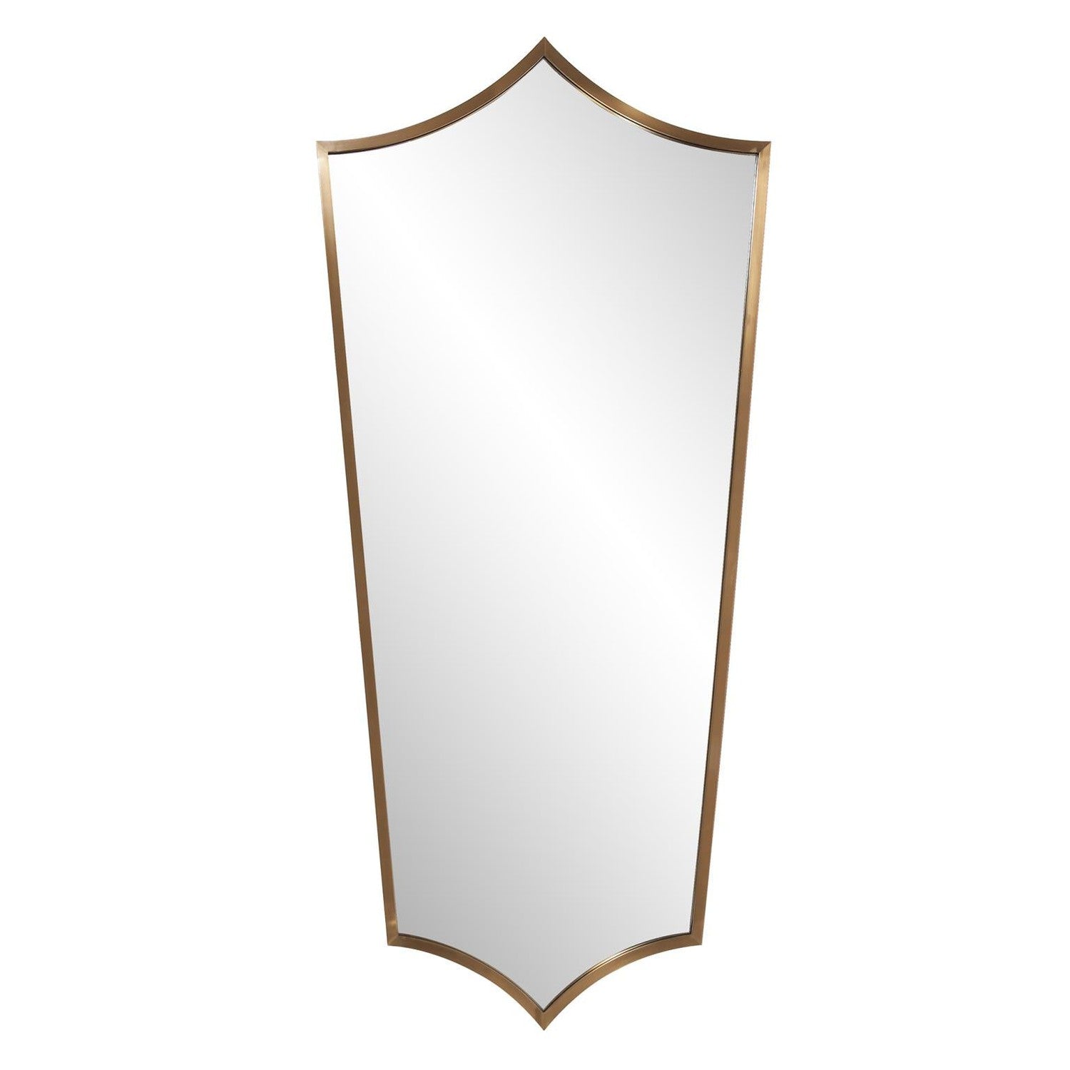 Antioch Shield Mirror-The Howard Elliott Collection-HOWARD-94067-MirrorsBrushed Brass-1-France and Son