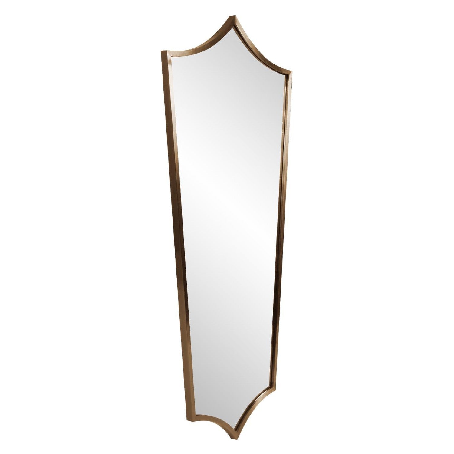 Antioch Shield Mirror-The Howard Elliott Collection-HOWARD-94067-MirrorsBrushed Brass-2-France and Son