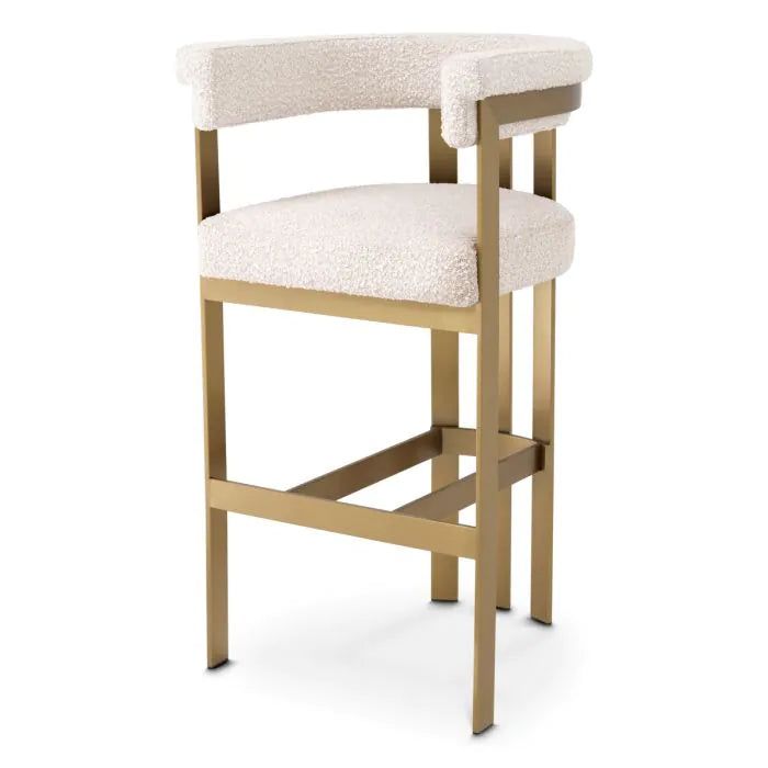 Stool Clubhouse-Eichholtz-EICHHOLTZ-A115726-Stools & OttomansBouclé Cream-Bar Stool-4-France and Son