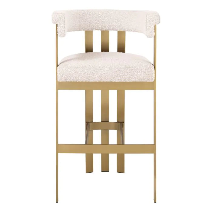 Stool Clubhouse-Eichholtz-EICHHOLTZ-A115724-Stools & OttomansSavona Grey Velvet-Bar Stool-5-France and Son