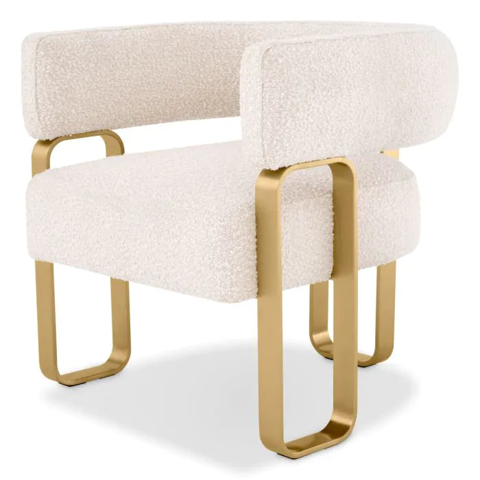 Chair Capricorn bouclé cream-Eichholtz-EICHHOLTZ-A116759-Lounge Chairs-3-France and Son