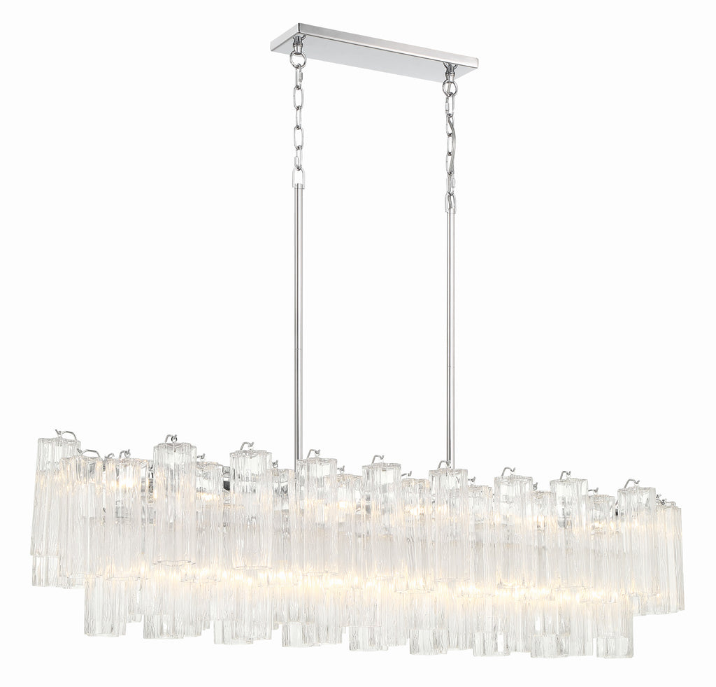 Addis 14 Light Chandelier-Crystorama Lighting Company-CRYSTO-ADD-317-AG-AM-ChandeliersTronchi Glass Amber-Aged Brass-21-France and Son