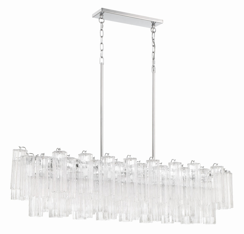 Addis 14 Light Chandelier-Crystorama Lighting Company-CRYSTO-ADD-317-AG-AM-ChandeliersTronchi Glass Amber-Aged Brass-22-France and Son