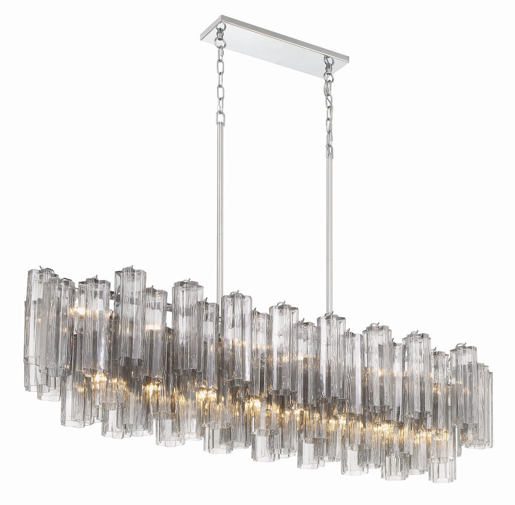 Addis 14 Light Chandelier-Crystorama Lighting Company-CRYSTO-ADD-317-AG-AM-ChandeliersTronchi Glass Amber-Aged Brass-27-France and Son