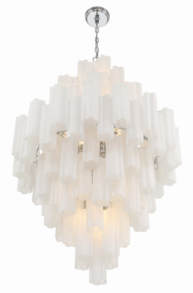 Addis 20 Light Chandelier-Crystorama Lighting Company-CRYSTO-ADD-319-AG-AM-ChandeliersTronchi Glass Amber-Aged Brass-29-France and Son
