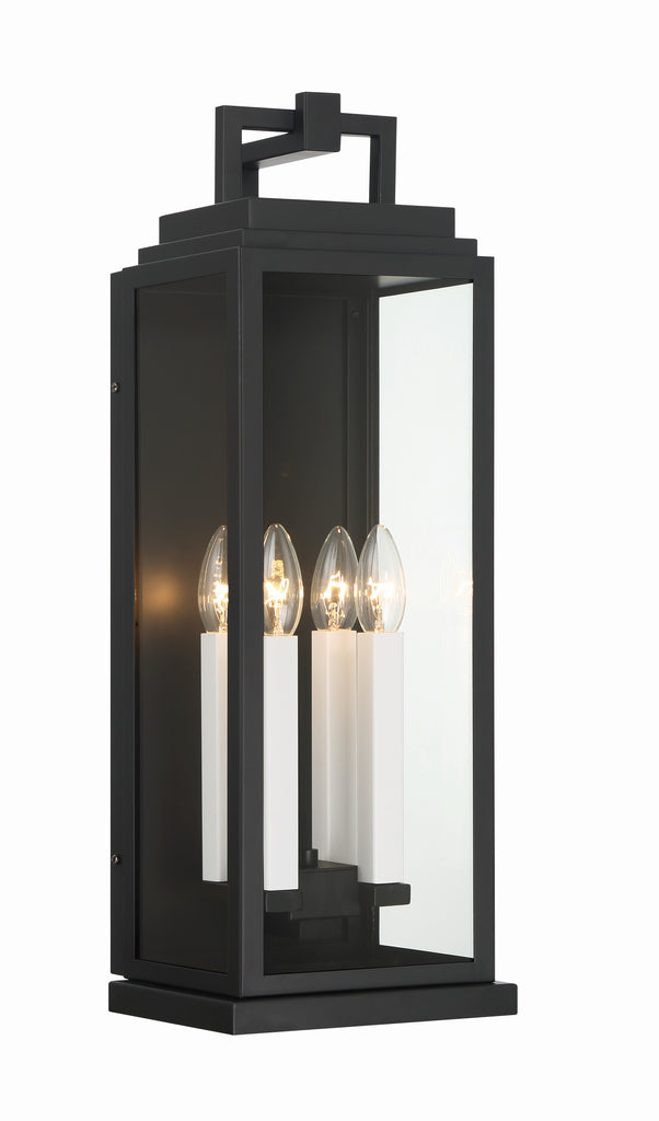 Aspen 4 Light Matte Black Outdoor Sconce-Crystorama Lighting Company-CRYSTO-ASP-8914-MK-Outdoor Wall Sconces-2-France and Son
