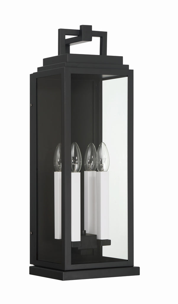 Aspen 4 Light Matte Black Outdoor Sconce-Crystorama Lighting Company-CRYSTO-ASP-8914-MK-Outdoor Wall Sconces-3-France and Son