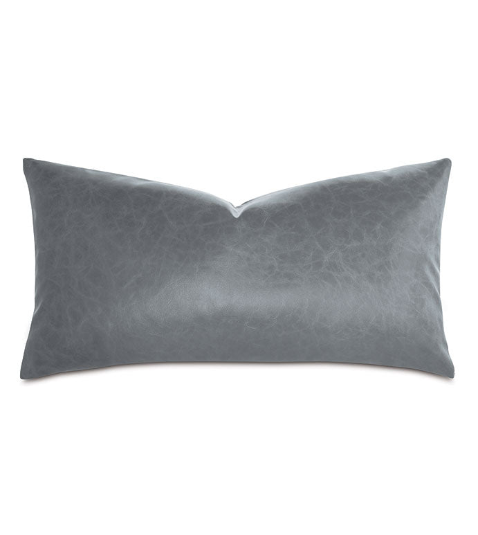 Neving Vegan Leather Decorative Pillow-Eastern Accents-EASTACC-ATE-1202-PillowsDark Grey-2-France and Son