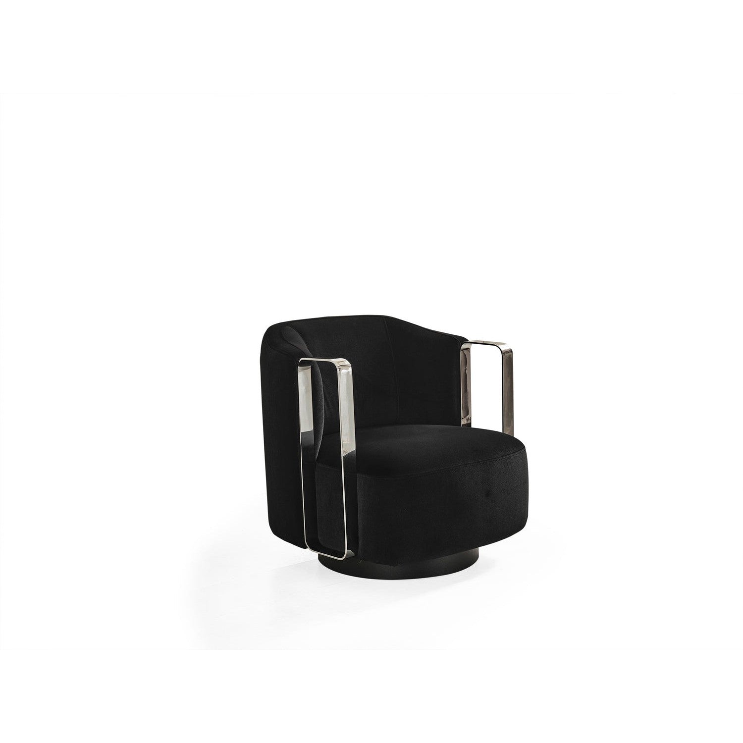 Vision Accent Armchair-Whiteline Modern Living-WHITELINE-CH1839-BLK-Lounge Chairs-2-France and Son