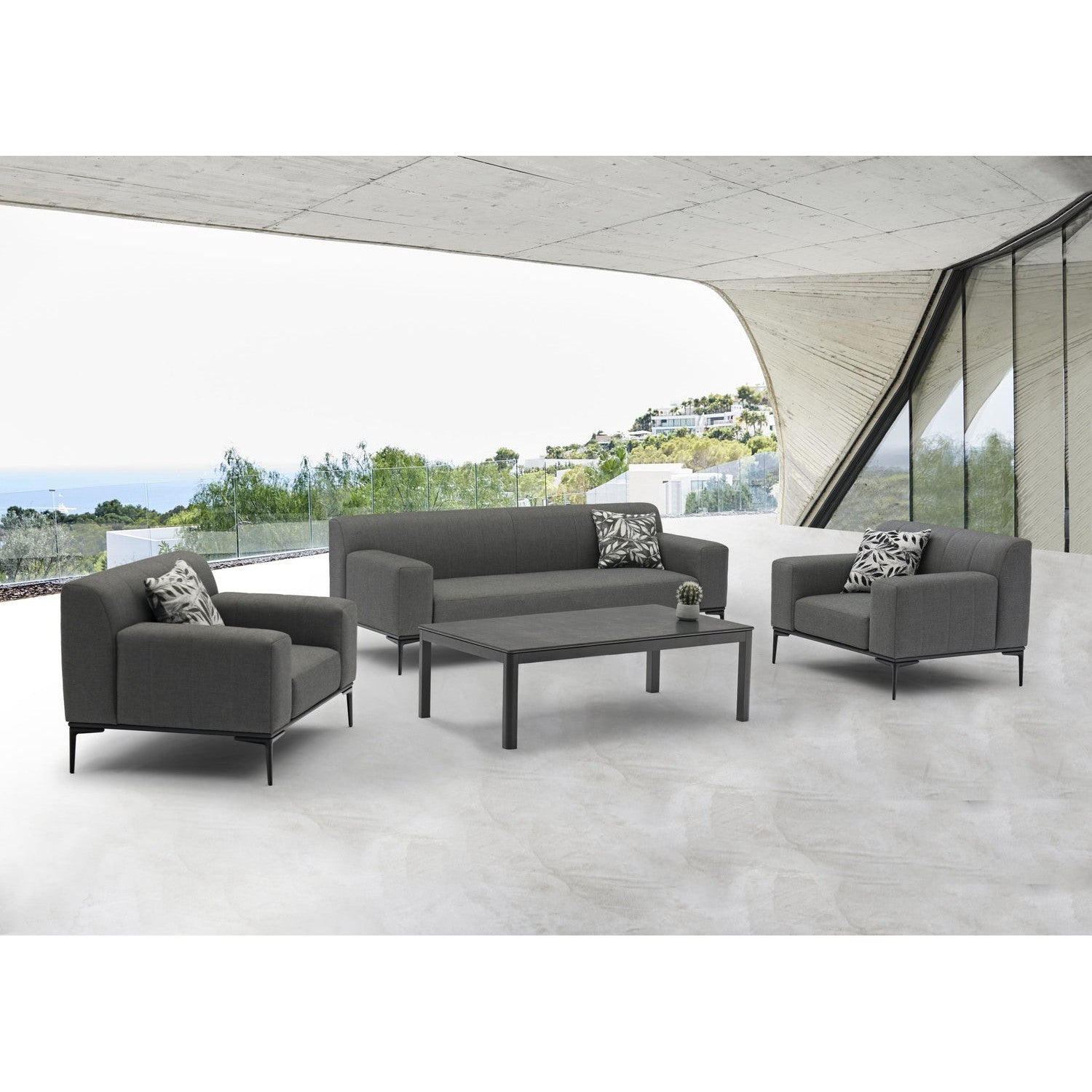 Ashton 4-Piece Outdoor Collection-Whiteline Modern Living-WHITELINE-COL1750-DGRY-Lounge Chairs-2-France and Son