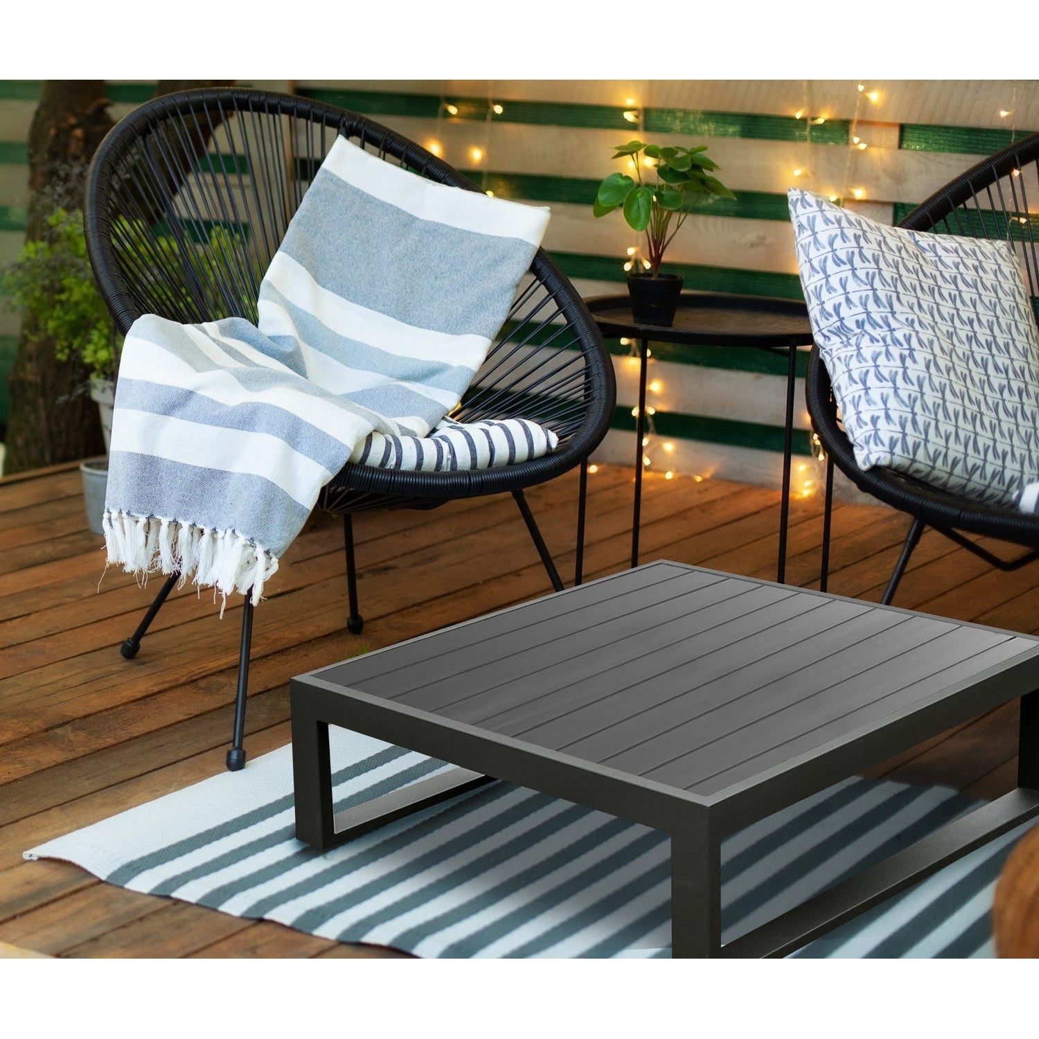 Caden Outdoor Coffee Table-Whiteline Modern Living-WHITELINE-CT1681-WHT-Coffee TablesWhite-1-France and Son