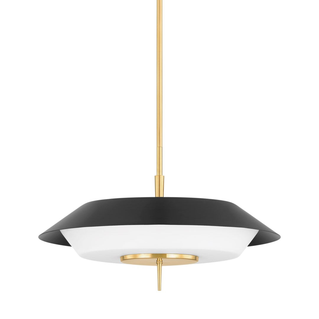 Westport Pendant-Hudson Valley-HVL-4304-AGB/SBK-PendantsAged Brass/Soft Black-1-France and Son