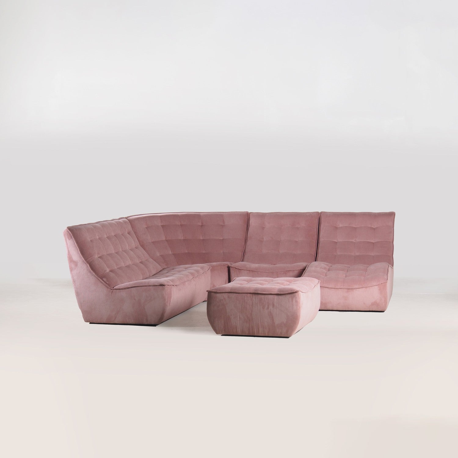 Morales Modular Sectional-France & Son-F218171PINK-F218172PINK-F218170PINK-F218175PINK-F218174PINK-SectionalsBlush-5pc Set-1-France and Son