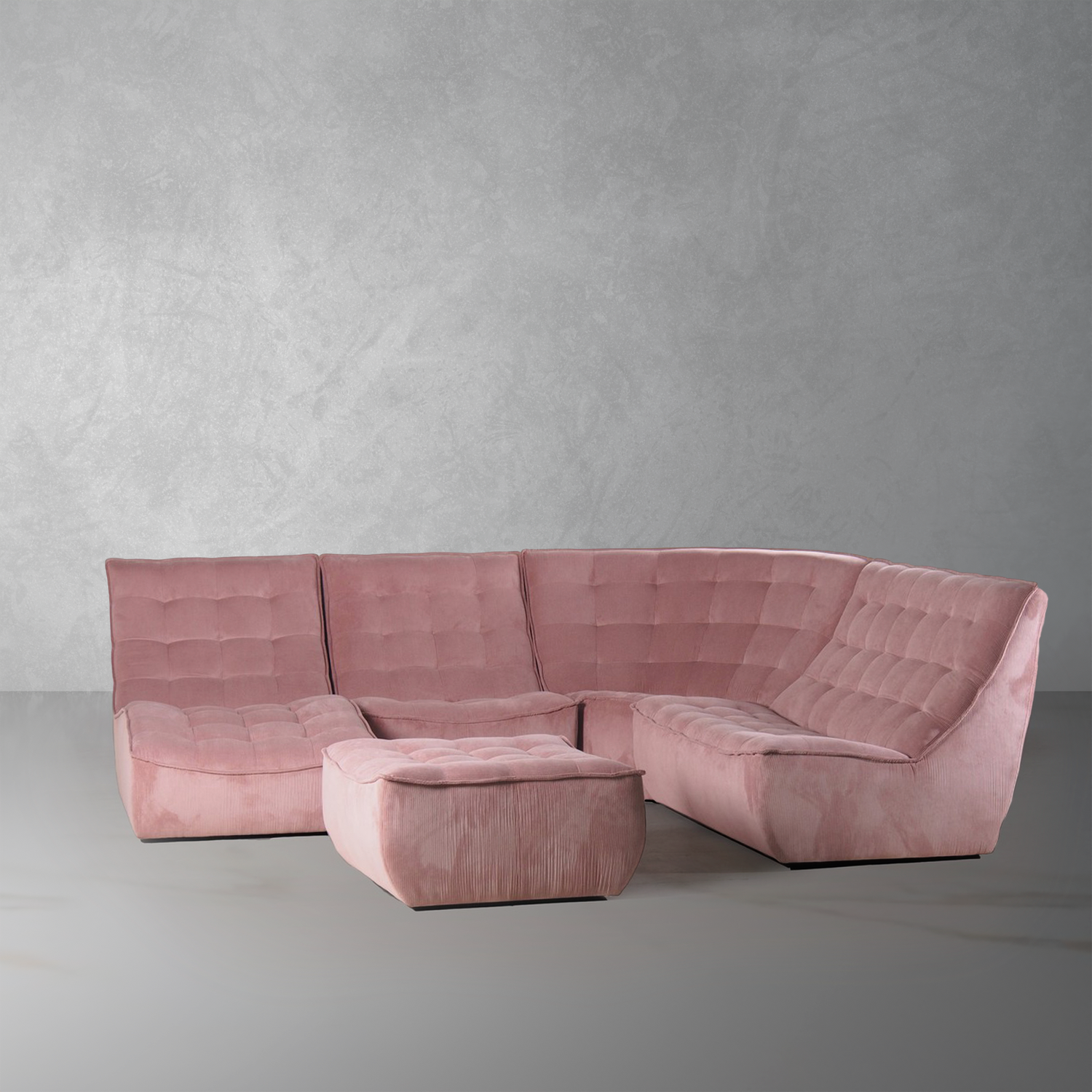 Morales Modular Sectional-France & Son-F218171PINK-F218172PINK-F218170PINK-F218175PINK-F218174PINK-SectionalsBlush-5pc Set-1-France and Son
