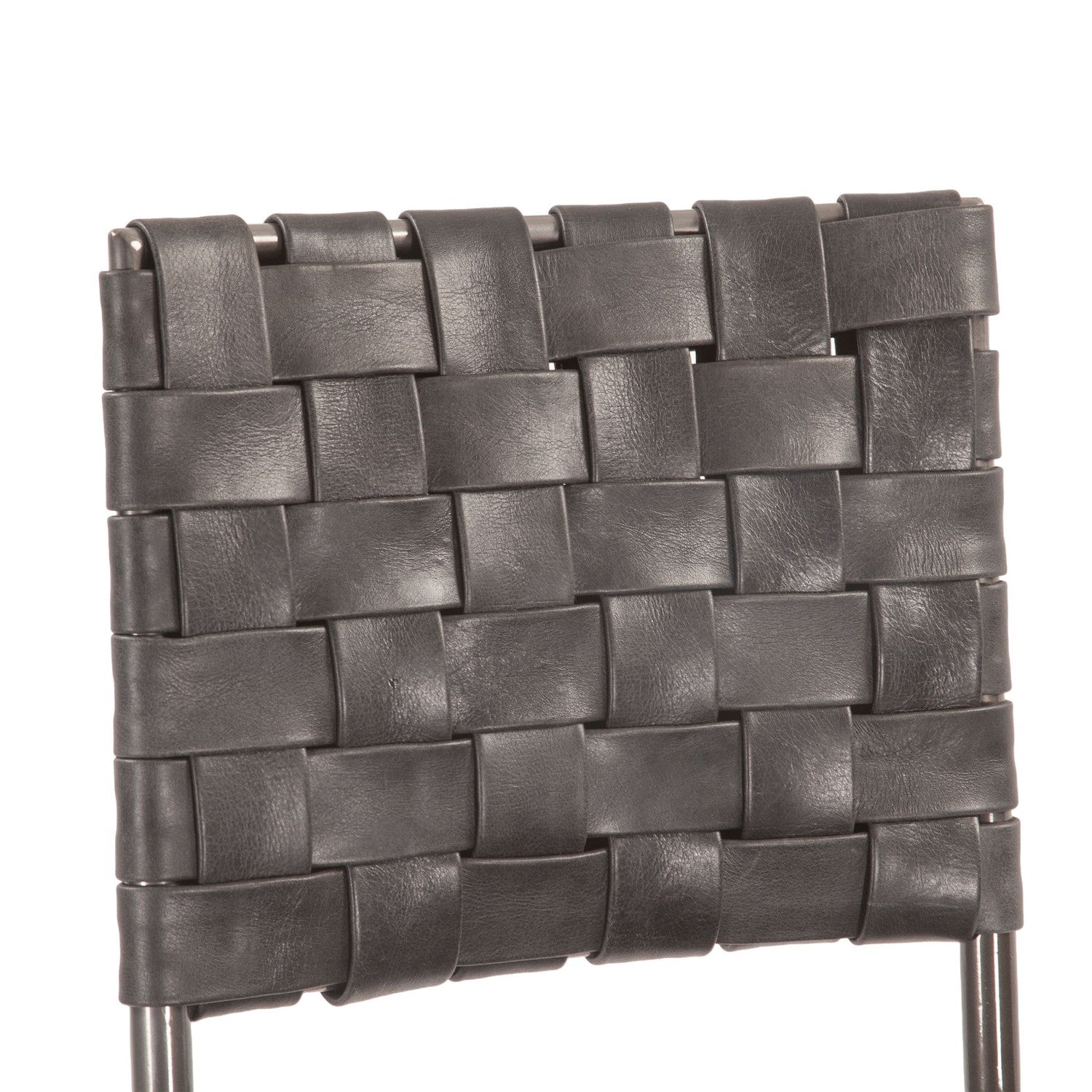 Copenhagen 17" Buffalo Leather and Iron Counter Chair-Home Trends & Designs-HOMETD-FCPH-CC17BLK-Stools & OttomansBlack-2-France and Son