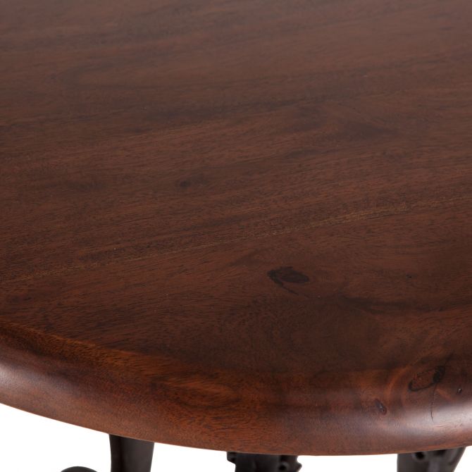 Industrial Loft 36" Adjustable Side Table Walnut-Home Trends & Designs-HOMETD-FIL-ST36WN-Side Tables-2-France and Son