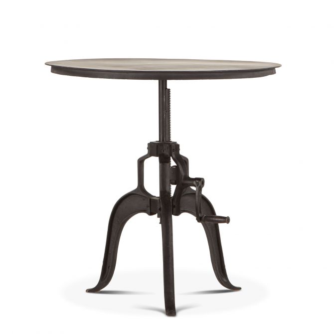 Industrial Loft 36" Adjustable Side Table Matte Black-Home Trends & Designs-HOMETD-FIL-ST36MB-Side Tables-1-France and Son