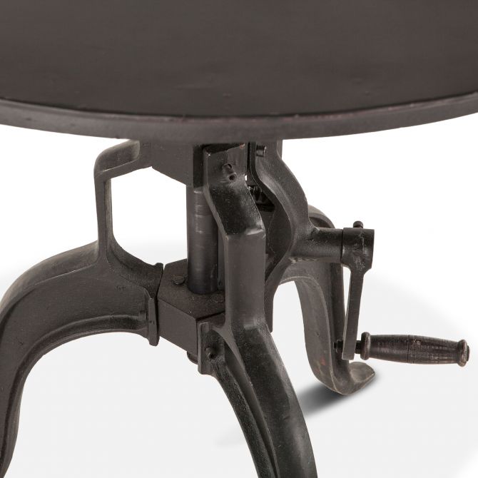 Industrial Loft 36" Adjustable Side Table Matte Black-Home Trends & Designs-HOMETD-FIL-ST36MB-Side Tables-4-France and Son