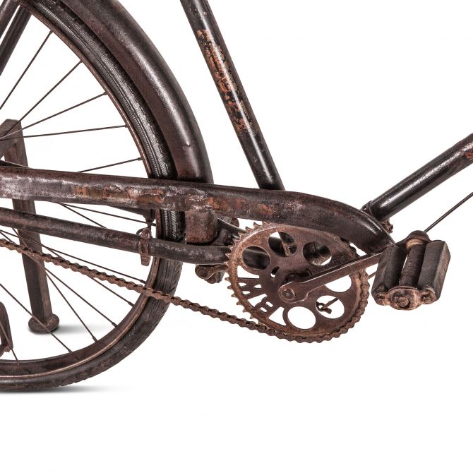 Industrial Teak Reclaimed Teak Bicycle Console-Home Trends & Designs-HOMETD-FIT-BICY-CN-Console Tables-3-France and Son