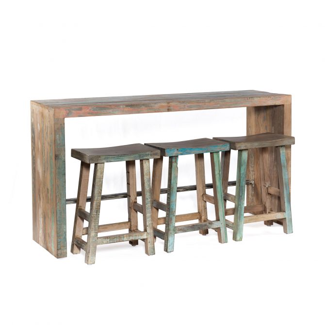 Ibiza Console Table with Stools-Home Trends & Designs-HOMETD-FIZ-SBC66-Console Tables-1-France and Son