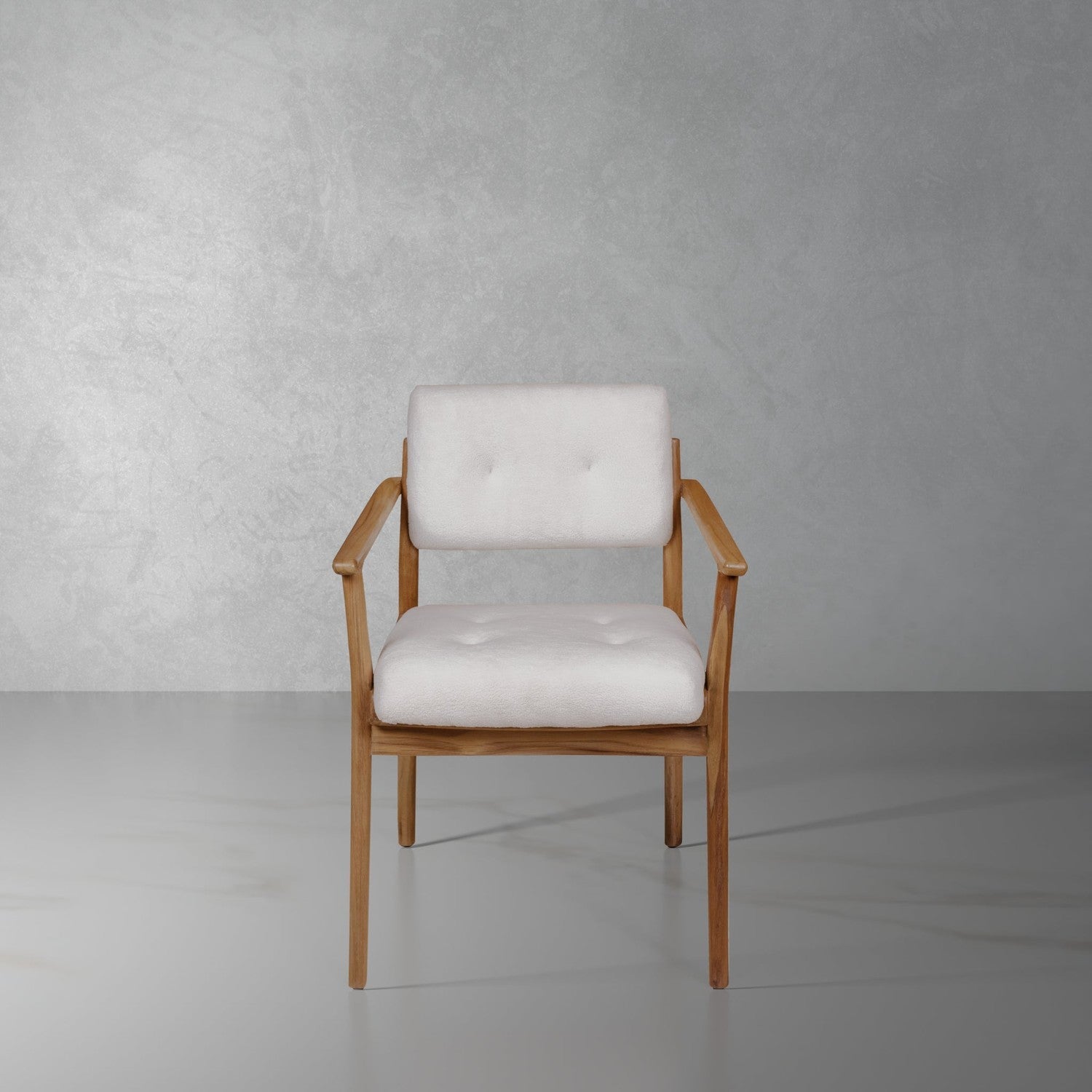 McMillian Dining Arm Chair-France & Son-FL1072OWHT-Dining Chairs-1-France and Son