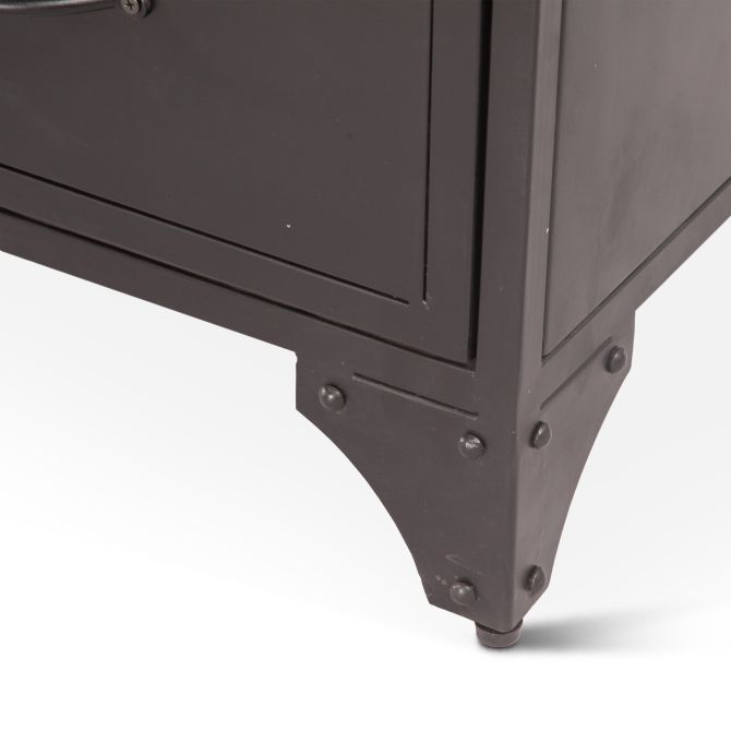 Pompeii Iron and Glass Cabinet Matte Black-Home Trends & Designs-HOMETD-FPP-GC37BLK-Bookcases & Cabinets37"-5-France and Son