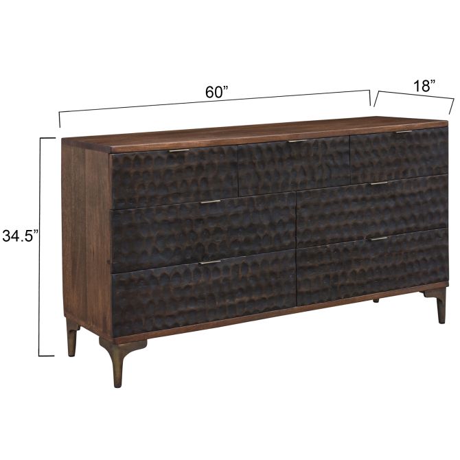 Santa Cruz 60" Two-Toned Dresser-Home Trends & Designs-HOMETD-FSC-DR60TT-Dressers-6-France and Son