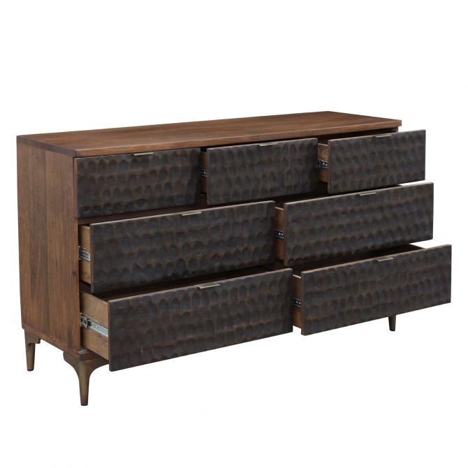 Santa Cruz 60" Two-Toned Dresser-Home Trends & Designs-HOMETD-FSC-DR60TT-Dressers-5-France and Son