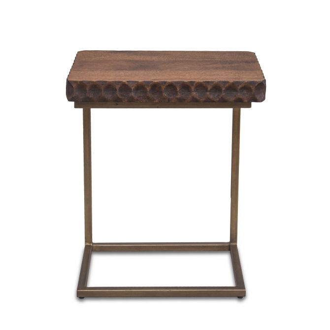 Santa Cruz 18" Two-Toned Side Table-Home Trends & Designs-HOMETD-FSC-ST18TT-Side Tables-1-France and Son