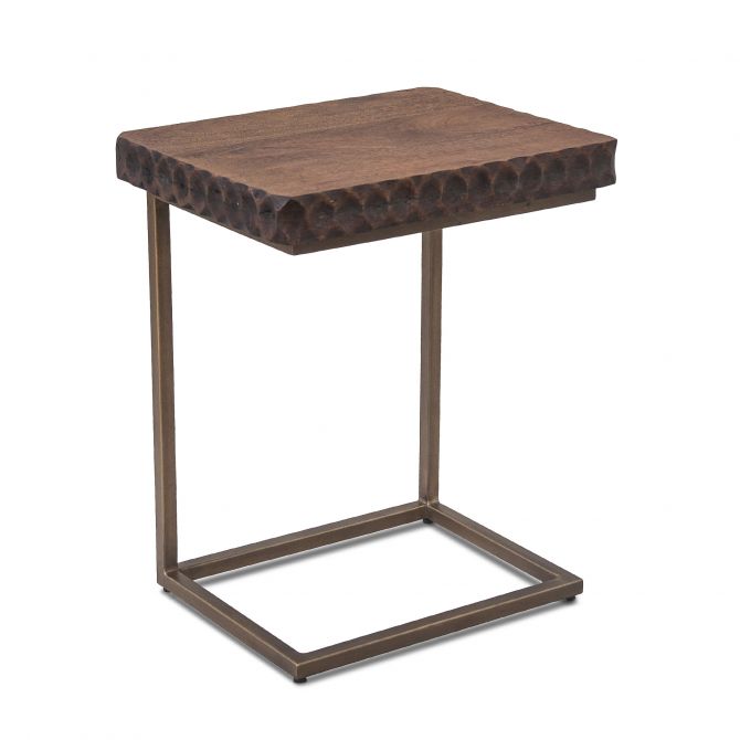 Santa Cruz 18" Two-Toned Side Table-Home Trends & Designs-HOMETD-FSC-ST18TT-Side Tables-2-France and Son
