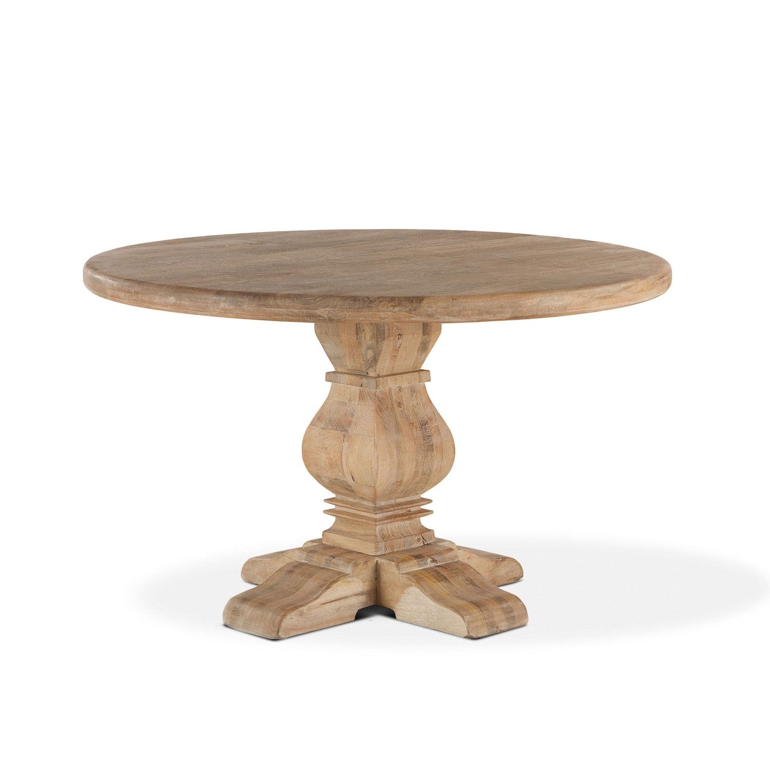 San Rafael Round Dining Table Antique Oak-Home Trends & Designs-HOMETD-FSR-RD48AO-Dining TablesW48"-1-France and Son
