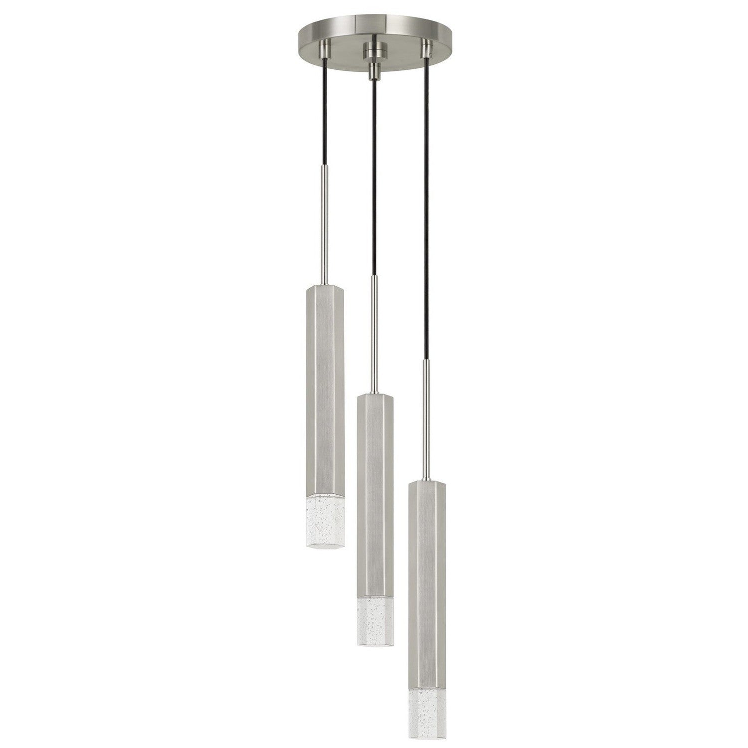 Troy 3 Lights Pendant LED-Cal Lighting-CAL-FX-3723-3P-BS-PendantsSilver-1-France and Son