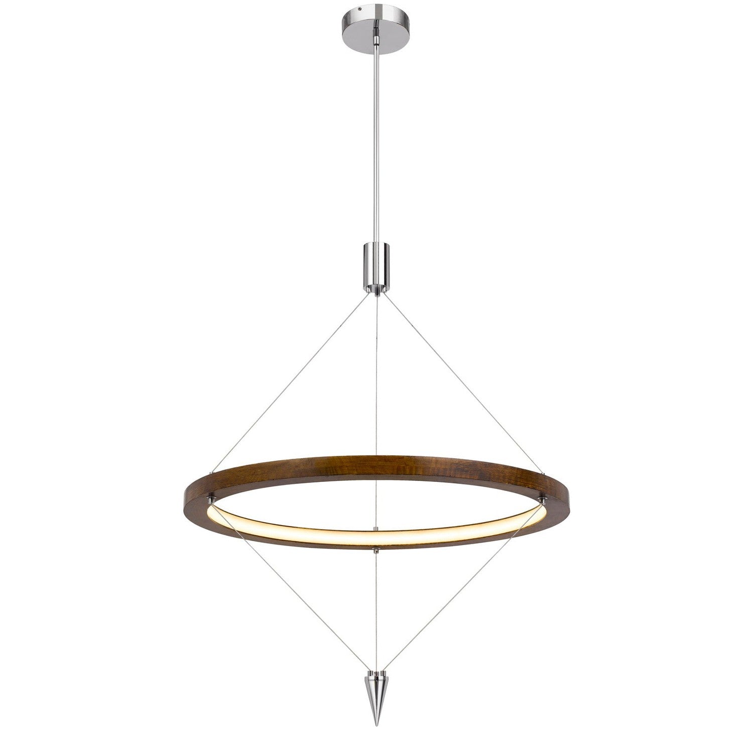 Viterbo integrated dimmable LED pine wood pendant-Cal Lighting-CAL-FX-3752-24-Pendants-2-France and Son