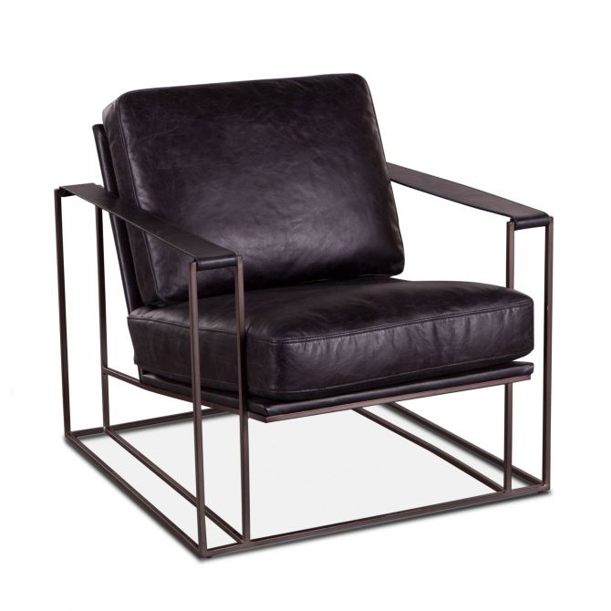 Bogart Modern Arm Chair-Home Trends & Designs-HOMETD-G205-BGAC-EB-Lounge Chairs-4-France and Son
