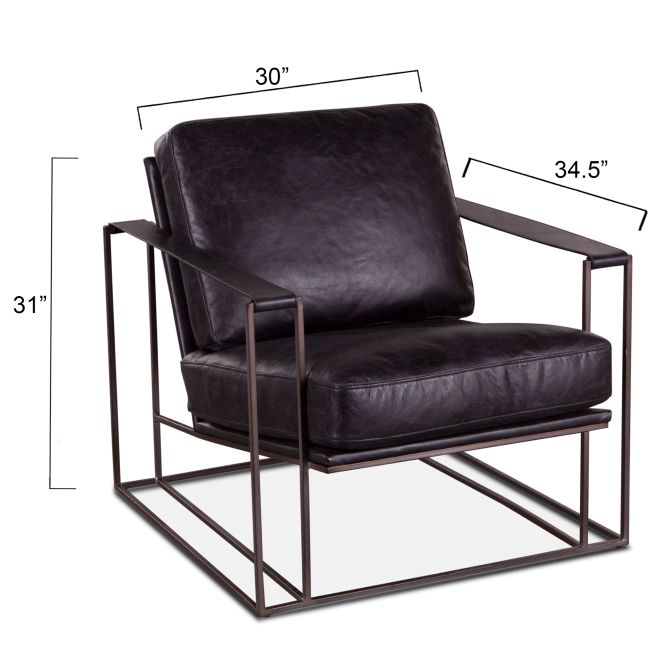 Bogart Modern Arm Chair-Home Trends & Designs-HOMETD-G205-BGAC-EB-Lounge Chairs-6-France and Son