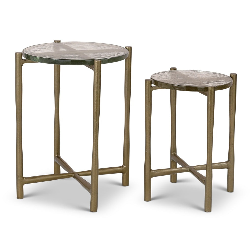 Shyla End Table-Urbia-URBIA-IJ-SHYLA-ET-16AB-Side TablesAntique Brass-16.25"h-3-France and Son